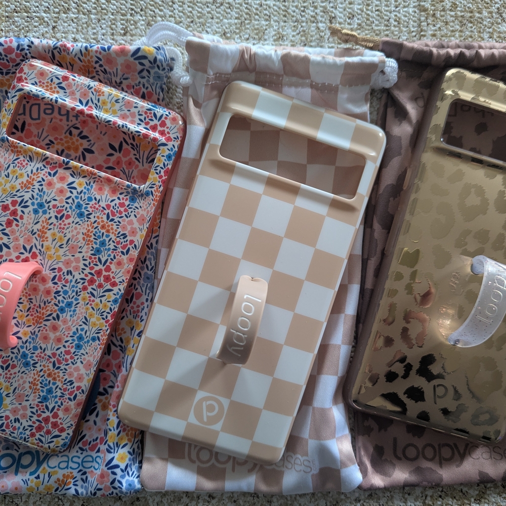 Pixel 7 Loopy Cases Floral, Checkered, and Leopard Phone Cases